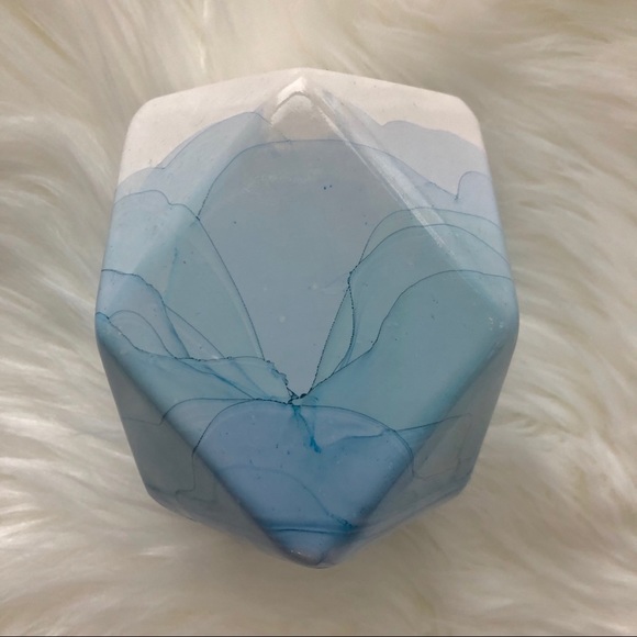 Set of 3 hand painted alcohol ink candleholders - Picture 5 of 6